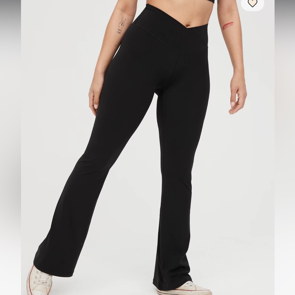 Offline by Aerie Real Me High Waisted Crossover Flare Legging